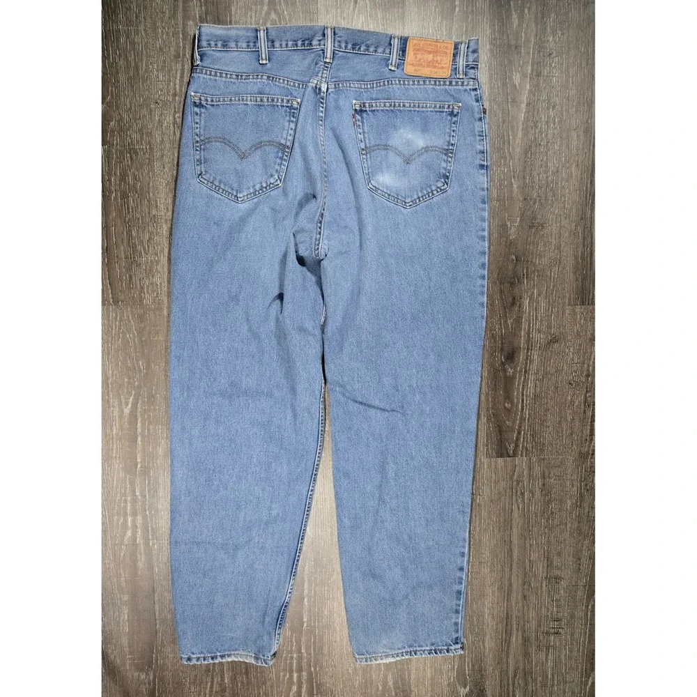 Levi's 560 Comfort Fit Jeans 38x34 - Light Wash Baggy Tapered Barrel Jeans